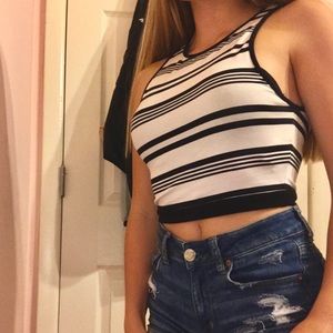 STRIPED CROP TOP SIZE S!!!